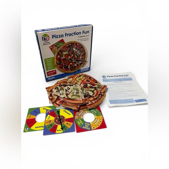Learning Resources Other - Pizza Fraction Fun Math Game 7 Games in 1 Homeschool Complete Learning Resources